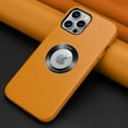 thumbnail image 1 of Nalacover Case for iPhone 14 Pro Max PU Leather Logo Hollow Cover, Slim Lightweight Soft TPU Bumper Case Compatible with Wireless Charging MagSafe Shockproof Anti-Scratches Protective Case, Yellow, 1 of 9