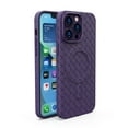 thumbnail image 1 of Nalacover Case for iPhone 14 Pro Max, Woven Texture Elastic Magnetic Adsorption Phone Cover Compatible with MagSafe Wireless Charging, Slim Lightweight Non-Slip Shockproof Case,Purple, 1 of 5