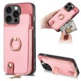 thumbnail image 1 of Nalacover Case for iPhone 14 Pro Wallet Case with Card Holder & Zipper Pocket, 360° Rotation Ring Kickstand Premium PU Leather Cover, Shockproof Magnetic Button Flip Stand Phone Case,Pink, 1 of 9