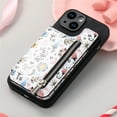 thumbnail image 1 of Nalacover Case for iPhone 14 Pro Wallet Case with Card Slots Zipper Pocket, Floral Pattern PU Leather Flip Kickstand Cover for Women Girls, RFID Blocking Shockproof Case, Black, 1 of 9