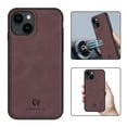 thumbnail image 1 of Nalacover Case for iPhone 14,Slim Luxury Premium PU Leather Non-Slip Grip Shockproof Bumper Anti-Scratch [ with Tempered Glass Screen Protector ] Cases For iPhone 14, Wine Red, 1 of 8
