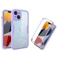 thumbnail image 1 of Nalacover Case for iPhone 15 Plus Clear Phone Case with Built-in Screen Protector, Dual-Layers Acrylic + TPU Shockproof Non-Yellowing Lens Protection Cover for iPhone 15 Plus, Purple, 1 of 7