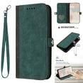 thumbnail image 1 of Nalacover Case for iPhone 15 Plus Retro Wallet Case with Card Holder, with Wrist Hand Strap, Vintage PU Leather Flip Kickstand Cover, Magnetic Shockproof TPU Full Protective Case, Darkgreen, 1 of 7