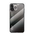 thumbnail image 1 of Nalacover Case for iPhone 15 Pro Gradient Tempered Glass Cover, Micro-Frosted Frame Shockproof Scratches Resistant Lens Protection Glossy Phone Case for iPhone 15 Pro, Gray, 1 of 10
