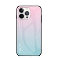thumbnail image 1 of Nalacover Case for iPhone 15 Pro Max Gradient Tempered Glass Cover, Micro-Frosted Frame Shockproof Scratches Resistant Lens Protection Glossy Phone Case for iPhone 15 Pro Max, Pink, 1 of 10