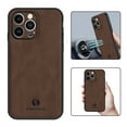 thumbnail image 1 of Nalacover Case for iPhone 15 Pro Max,Slim Luxury Premium PU Leather Non-Slip Grip Shockproof Bumper Anti-Scratch [ with Tempered Glass Screen Protector ] Cases For iPhone 15 Pro Max, Brown, 1 of 8
