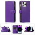 thumbnail image 1 of Nalacover Case for iPhone 15 Zipper Wallet Case with 9 Card Slots, Premium PU Leather Wrist Strap Handbag Flip Cover with Kickstand Magnetic Clasp Soft TPU Shockproof Case, Purple, 1 of 1