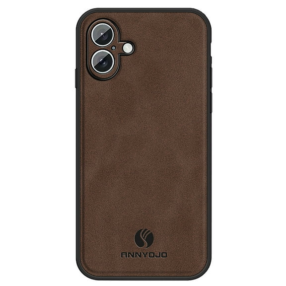 Nalacover Case for iPhone 16,Slim Luxury Classic Business Premium PU Leather Non-Slip Grip Shockproof Bumper Anti-Scratch Retro Cases For iPhone 16,Brown
