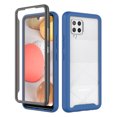 thumbnail image 1 of Nalacover Clear Case for Samsung Galaxy A42 5G, Dual-Layers Transparent Hybrid Rugged PC Soft Silicone Shockproof Case with Heavy Duty Screen Protector Military Grade Lens Protection Cover,Darkblue, 1 of 6