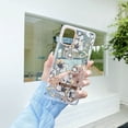 thumbnail image 1 of Nalacover Clear Case for Samsung Galaxy S23 Ultra, Nature Flower Leaf Pattern Transparent Slim Lightweight Cover with Electroplated Lens Protection Soft Silicone Shockproof Case,Pattern-B, 1 of 5