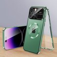 thumbnail image 1 of Nalacover Clear Case for iPhone 14 Plus with Screen Protector, High-Transparency Camera Lens Protector Case Rugged Metal Frame Shockproof Anti-Fingerprint Cover for iPhone 14 Plus, Green, 1 of 10