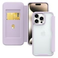 thumbnail image 1 of Nalacover Clear Case for iPhone 14 Pro, Flip Wallet Case with Credit Card Holder RFID Blocking, Hybrid Shockproof Slim Magnetic Suction Protection Phone Cover for iPhone 14 Pro - Purple, 1 of 6