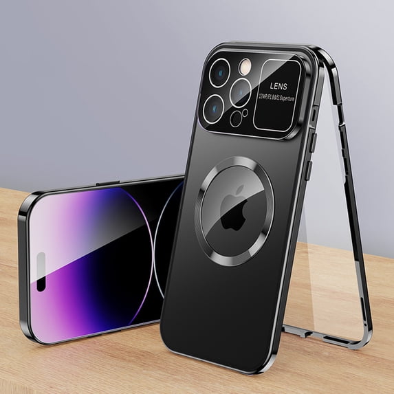 Nalacover Clear Case for iPhone 16 Pro with Screen Protector, High-Transparency Camera Lens Protector Case Rugged Metal Frame Shockproof Anti-Fingerprint Cover for iPhone 16 Pro, Black