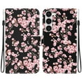 thumbnail image 1 of Nalacover Colorful Pattern Wallet Case for Samsung Galaxy S23 Plus,Shockproof Premium PU Leather Magnetic Clasp Cover with Credit Card Slots Holder Kickstand Slim Phone Case,Plum Blossom, 1 of 7