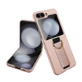 thumbnail image 1 of Nalacover Compatible for Samsung Galaxy Z Flip 5 Case, Shockproof Protective Phone Case for Galaxy Z Flip 5 with Wristband Strap Ring Buckle Integrated Front Screen Protector, Gold, 1 of 9