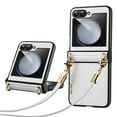 thumbnail image 1 of Nalacover Crossbody Case for Samsung Galaxy Z Flip5 Luxury PU Leather Folding Case with Shoulder Strap Lanyard, TPU Shockproof Hinge Protection Cover for Samsung Galaxy Z Flip5,White, 1 of 9