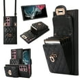 thumbnail image 1 of Nalacover Crossbody Wallet Case for Samsung S22 Ultra, [6 Card Slots] Leather Purse Phone Case Luxury Buckle Closure Card Holder Shoulder Strap Handbag Case Women for Samsung Galaxy S22 Ultra, Black, 1 of 11