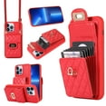 thumbnail image 1 of Nalacover Crossbody Wallet Case for iPhone 12 Pro Max, [6 Card Slots] Leather Purse Phone Case Luxury Buckle Closure Card Holder Shoulder Strap Handbag Case Women For iPhone 12 Pro Max, Red, 1 of 11