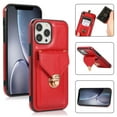 thumbnail image 1 of Nalacover Crossbody Wallet Case for iPhone 14 Pro Max with Shoulder Strap Lanyard, PU Leather Case with Credit Card Holder for Women Girls, Full Protection Metal Buckle Shockproof Phone Case, Red, 1 of 7