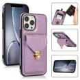 thumbnail image 1 of Nalacover Crossbody Wallet Case for iPhone 14 Pro with Shoulder Strap Lanyard, PU Leather Case with Credit Card Holder for Women Girls, Full Protection Metal Buckle Shockproof Phone Case, Purple, 1 of 7