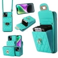 thumbnail image 1 of Nalacover Crossbody Wallet Case for iPhone 15 Plus, [6 Card Slots] Leather Purse Phone Case Luxury Buckle Closure Card Holder Shoulder Strap Handbag Case Women For iPhone 15 Plus, Green, 1 of 11