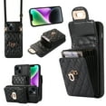 thumbnail image 1 of Nalacover Crossbody Wallet Case for iPhone 15 Plus, [6 Card Slots] Leather Purse Phone Case Luxury Buckle Closure Card Holder Shoulder Strap Handbag Case Women For iPhone 15 Plus, Black, 1 of 11