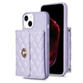 thumbnail image 1 of Nalacover Crossbody Wallet Case for iPhone 15 with Shoulder Strap Lanyard, Elegant Premium PU Leather Card Slots Cover with Metal Lock Button Silicone Shockproof Case, Lightpurple, 1 of 7