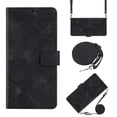 thumbnail image 1 of Nalacover Crossbody Wallet Case for iPhone 16e with Shoulder Strap Lanyard, Skin-Friendly PU Leather Flip Kickstand Cover with Card Holder Magnetic Clasp Shockproof Case, Black, 1 of 8