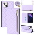 thumbnail image 1 of Nalacover Crossbody Wallet Phone Case for iPhone 13,Premium PU Leather Magnetic Closure Flip Stand Card Holder Zipper Pocket Purse Phone Case with Shoulder Strap,Purple, 1 of 11