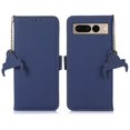 thumbnail image 1 of Nalacover Cute Wallet Case for Google Pixel 7 Pro, Card Slots Cash Holder Premium Faux PU Leather Flip Folio Cover with Magnetic Clasp RFID Blocking Kickstand Anti-Scratches Protective Case,Darkblue, 1 of 8