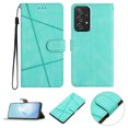 thumbnail image 1 of Nalacover Deisgned for Samsung A53 5G, Magnetic Folio Wrist Strap Flip Kickstand Premium PU Leather Wallet Case Cash Card Slots Holder Protective Case for Samsung Galaxy A53 5G, green, 1 of 9