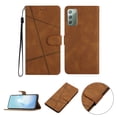 thumbnail image 1 of Nalacover Deisgned for Samsung Note 20, Magnetic Folio Wrist Strap Flip Kickstand Premium PU Leather Wallet Case Cash Card Slots Holder Protective Case for Samsung Galaxy Note 20, Brown, 1 of 9