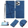 thumbnail image 1 of Nalacover Deisgned for iPhone 12 Pro/12, Magnetic Folio Wrist Strap Flip Kickstand Premium PU Leather Wallet Case Cash Card Slots Holder Protective Case For iPhone 12/12 Pro, Blue, 1 of 10