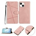 thumbnail image 1 of Nalacover Deisgned for iPhone 14 Plus, Magnetic Folio Wrist Strap Flip Kickstand Premium PU Leather Wallet Case Cash Card Slots Holder Protective Case For iPhone 14 Plus, Rosegold, 1 of 10