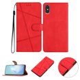thumbnail image 1 of Nalacover Deisgned for iPhone X/XS, Magnetic Folio Wrist Strap Flip Kickstand Premium PU Leather Wallet Case Cash Card Slots Holder Protective Case for iPhone X/XS, Red, 1 of 10