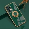 thumbnail image 1 of Nalacover Electroplated Case for Samsung Galaxy A33 5G, Slim Thin Light Plating Frame Rotatable Metal Ring Holder Bracket Cover with Magnetic Car Mount Rugged Shockproof Anti-Scratches Case, Darkgreen, 1 of 9