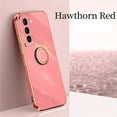 thumbnail image 1 of Nalacover Electroplated Case for Samsung Galaxy S22 Plus, Glossy TPU Shockproof Anti-Drop Lens Protection Cover with Ring Holder Kickstand Bracket Ultra Slim Case for Samsung Galaxy S22 Plus, Red, 1 of 5