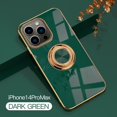thumbnail image 1 of Nalacover Electroplated Case for iPhone 14 Pro Max, Slim Thin Light Plating Frame Rotatable Metal Ring Holder Bracket Cover with Magnetic Car Mount Rugged Shockproof Anti-Scratches Case,Darkgreen, 1 of 11