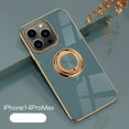 thumbnail image 1 of Nalacover Electroplated Case for iPhone 14, Slim Thin Light Plating Frame Rotatable Metal Ring Holder Bracket Cover with Magnetic Car Mount Rugged Shockproof Anti-Scratches Case, Gray, 1 of 11