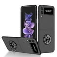 thumbnail image 1 of Nalacover Folding Case for Samsung Galaxy Z Flip 4, Rotated Ring Holder Kickstand Rugged PC Shockproof Cover with Magnetic Car Mount Slim Fit Lens Protection Case for Samsung Galaxy Z Flip 4, Black, 1 of 7