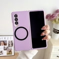 thumbnail image 1 of Nalacover Folding Case for Samsung Galaxy Z Fold 3, Skin-Friendly Rugged PC Shockproof Non-Slip Magnetic Cover Compatible with MagSafe Wireless Charging Slim Lightweight Case,Purple, 1 of 7