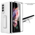 thumbnail image 1 of Nalacover Folding Case for Samsung Galaxy Z Fold 4, Carbon Fiber Rugged PC Anti-Scratches Lens Protection Cover with Hidden Bracket Screen Protection Wireless Charging Case,White, 1 of 7