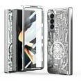 thumbnail image 1 of Nalacover Folding Case for Samsung Galaxy Z Fold5, Mechanical Legend Electroplated Texture Non-Fingerprints Cover with Hinge Protection Lens Hole Design Anti-Fall Shockproof Case,Silver, 1 of 7