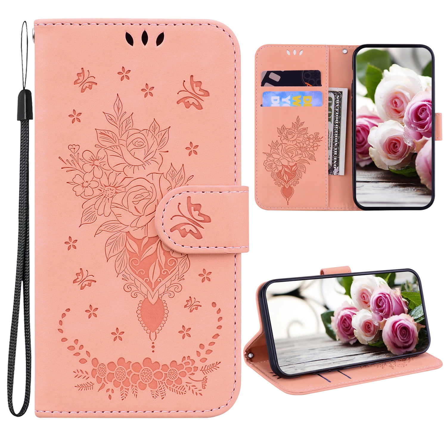 Nalacover For Google Pixel 6a 6.1 inch Wallet Case,Embossed Sun Flower ...