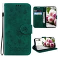 thumbnail image 1 of Nalacover For Google Pixel 6a 6.1 inch Wallet Case,Embossed Sun Flower Pattern PU Leather Magnetic Flip Folio Book Credit Card Holder Shockproof for Women Men Phone Cover+Strap.Green, 1 of 7