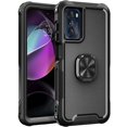 thumbnail image 1 of Nalacover For Motorola Moto G (2022) 5G Slim Case,Luxury Hybrid Hard PC and TPU Rugged Bumper 3-In-1 Rotatable Magnetic Ring Kickstand Four Corner Guard Shockproof Anti-Scratch Back Cover.Black, 1 of 8