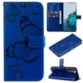 thumbnail image 1 of Nalacover For Samsung Galaxy S23 Plus Case,Luxury 360 Protection Embossed Butterfly PU Leather and Soft TPU Flip Kickstand Magnetic Card Wallet Shockproof Protective Cover with Wrist Strap.Blue, 1 of 9