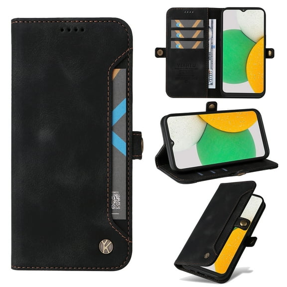 Nalacover For Samsung S21 Wallet case 【RFID Blocking】【Slide Pocket Slot】,Credit Card Holder Flip Folio Book PU Leather Protective Cover Women Men For Galaxy S21, Black
