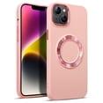 thumbnail image 1 of Nalacover For iPhone 13 Pro Max Magnetic Case, Compatible with MagSafe Back Plating Liquid Silicone Phone Case with [Soft Anti-Scratch Raised Lip Protection] Drop Protection, Pink, 1 of 8