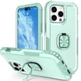 thumbnail image 1 of Nalacover For iPhone 13 Pro Max Slim Case,Luxury Hybrid Hard PC and TPU Rugged Bumper 3-In-1 Rotatable Magnetic Ring Kickstand Four Corner Guard Shockproof Anti-Scratch Back Phone Cover.Green, 1 of 9